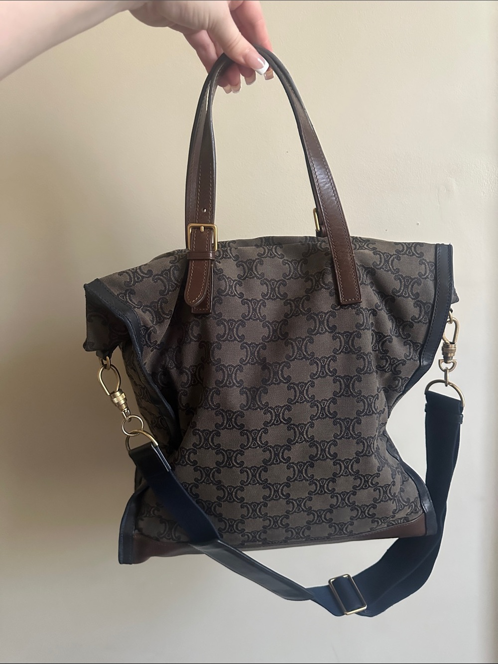 Vintage Celine Macadam Shopping Tote Bag